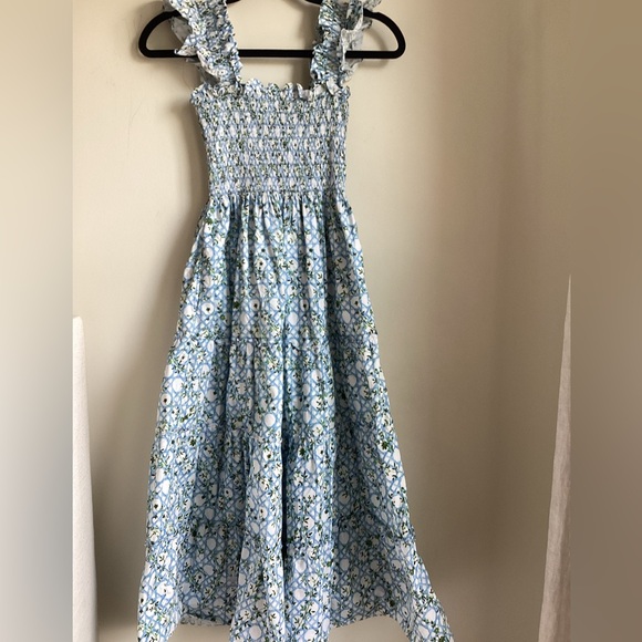 Hill House Dresses & Skirts - Hill House Home The Ellie Nap Dress Blue Basketweave Vine Size XS